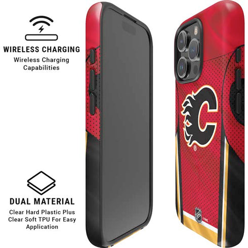 NHL Calgary Flames Home Jersey iPhone 16 Pro Magsafe Impact Case